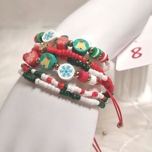 👋 CHRISTMAS STACKING 6 BRACELET SET charm adjustable | Mix And Match 3/$20